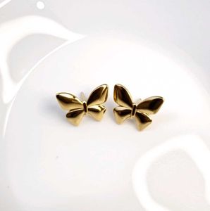 18k Gold Plated Butterfly Stud Earrings