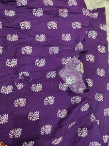 Purple Paisley Print Caftan Dress