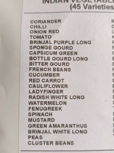 Agrey Indian Vegetable Seeds Bank (44 Varieties)