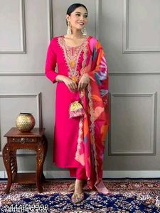 Beautiful Suit With Organza Dupatta