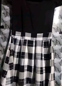 Black &amp; White Plaid Dress