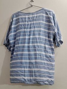 Striped Blue Tunic Top