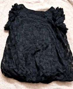 Black Net Sleeveless Top (Like New)