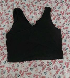 Black Cropped Tank Top
