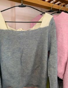 Stylish Blue Knit Sweater