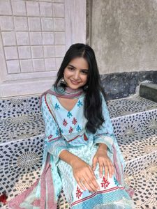 New Light Blue Kurta Set  🌼