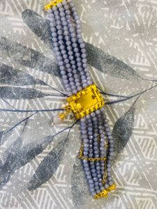 Charming Grey Beaded Necklace