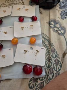 Stud Cherry Earrings