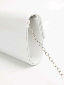 Code by Lifestyle White Shimmer Clutch