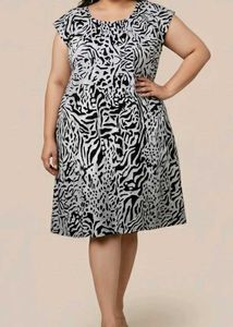 Zebra Print Plus Size Dress