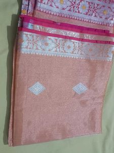 Pink Floral Saree 1 Day Used