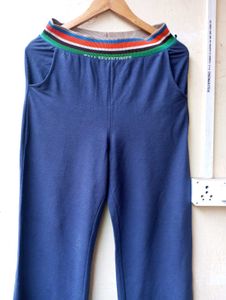 Blue Korean Casual Pants (Women)