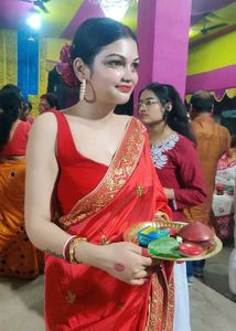 Red Embroidery Saree