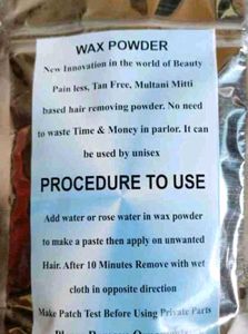 Wax powder
