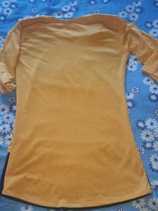 Yellow &amp; Black Color Block Top