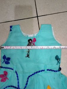 Girls kids dress Cute Blue Floral