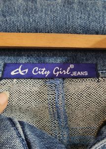 Ribbed High-waisted Jeans