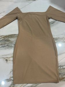 Tan Bodycon Mini Dress
