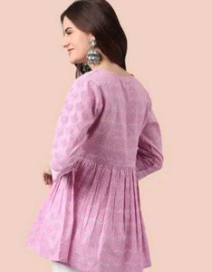 Pink Printed Kurta