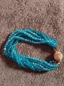 Sparkling Teal Beaded Bracelet