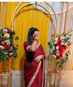 Elegant Maroon Saree