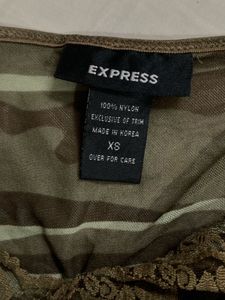 Y2K Camo Lace Trim Tank Top