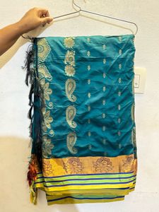 Elegant Teal Saree