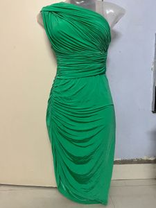 H&amp;M branded Green One-Shoulder Bodycon Dress