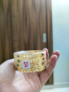 Gold Plated Bangles Set Of Four