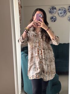 Stylish Printed Shirt Dress