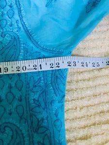 New Lakhnvi Blue Kurta