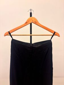 Black Embroidered Cord Set