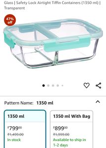 Solimo Slim High Microwave Safe Lunch Box