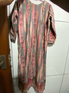 Floral Striped Kurti
