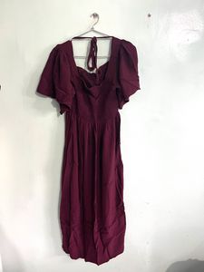 Maroon Maxi Dress