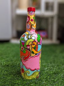 Hand Painted Decorative Bottle