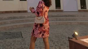 A Floral Printed Cute Dress