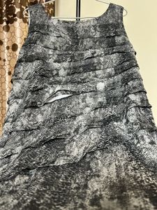 Ruffled Snake Print Dress