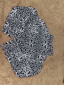 Shirt Style Leopard Print Crop Top