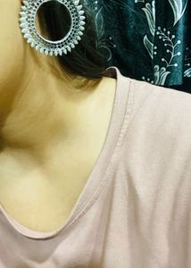 4 Silver Hoop Earrings with one ring