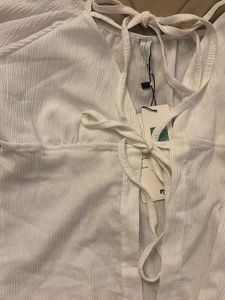 White Tie Up Top