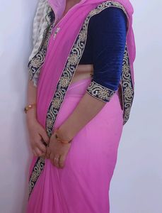Pink Pach Saree