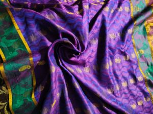 Pure silk Purple Kanchi Saree