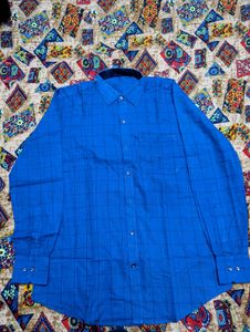 Blue Checkered Long Sleeve Shirt