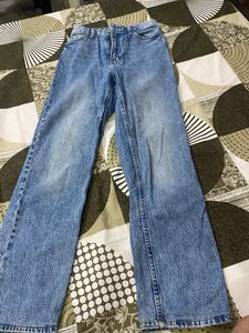 Straight Leg Denim Jeans