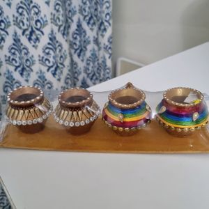 Decorative Matka 4 Pieces For Festive Decoration