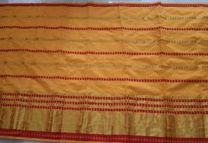 New Yellow Banarasi Saree with Red Border🌼