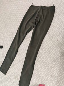 Olive Green Ponte Knit Pants