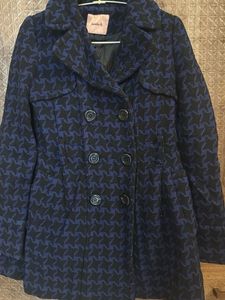 Houndstooth Print Coat