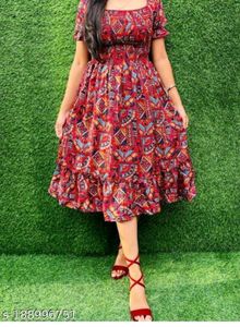 Jaipuri Printed Dress S /M